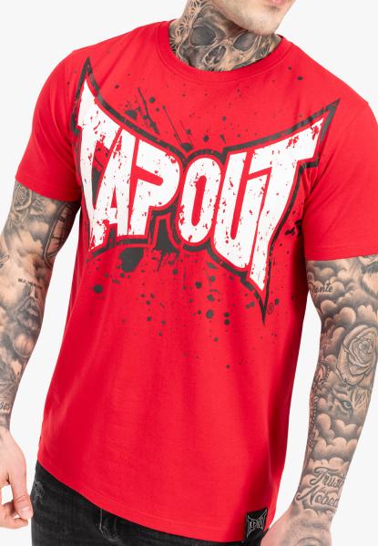 SPLASHING  Herren T-Shirt normale Passform red black white