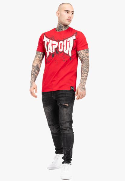 SPLASHING  Herren T-Shirt normale Passform red black white