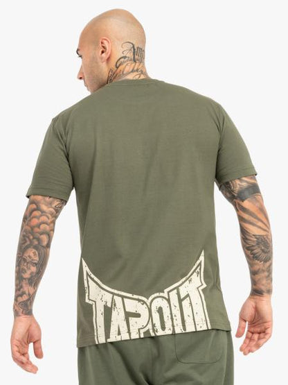 CRASHED Herren T-Shirt normale Passform olive sand