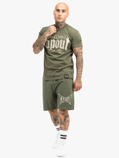 CRASHED Herren T-Shirt normale Passform olive sand