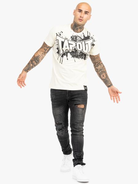 SPLASHED  Herren T-Shirt normale Passform Ecru Black