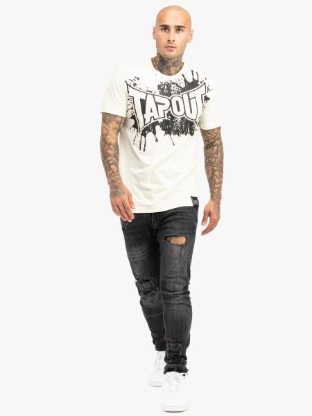 SPLASHED  Herren T-Shirt normale Passform Ecru Black