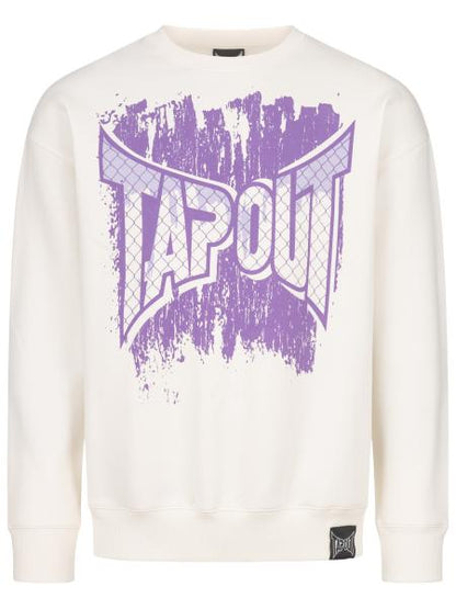 CF TEE Herren Rundhals Sweatshirt Oversize White/Lilac