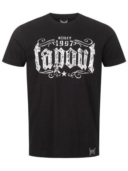 CRASHED Herren T-Shirt normale Passform black white