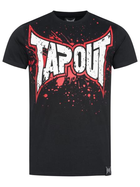 SPLASHING  Herren T-Shirt normale Passform black red ecru