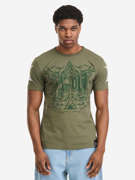 ACE OF SPADES Herren T-Shirt normale Passform olive white