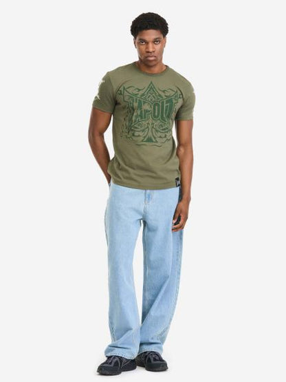ACE OF SPADES Herren T-Shirt normale Passform olive white