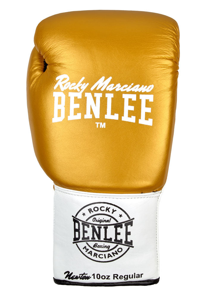 Benlee Newton Boxhandschuhe aus Leder Gold/Weiß