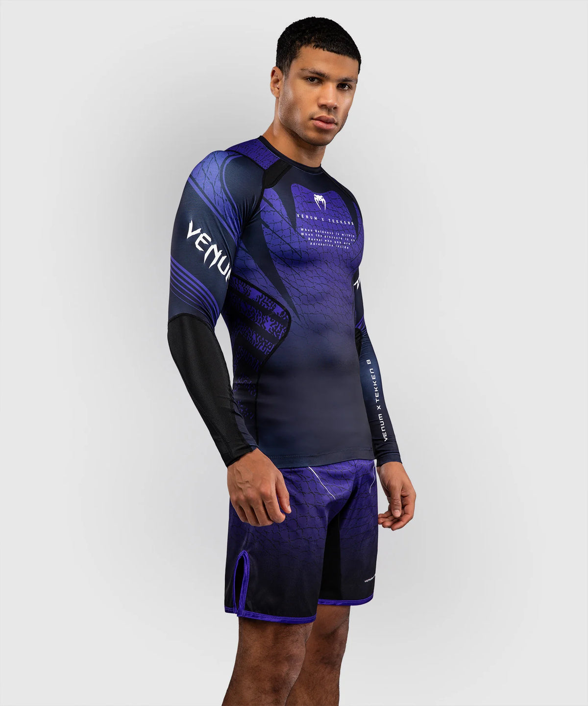 Venum x TEKKEN 8 Langarm Rashguard - Schwarz/Lila