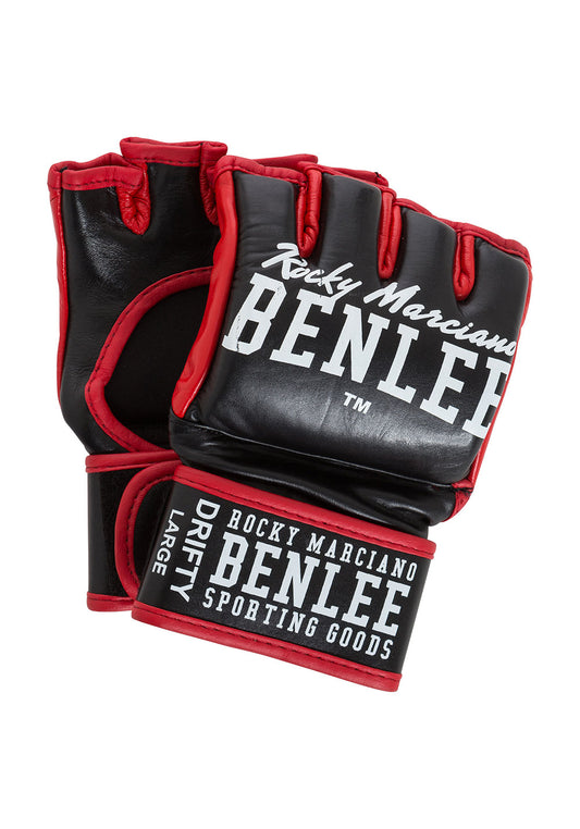 Benlee Drifty MMA-Handschuhe aus Leder Schwarz Rot