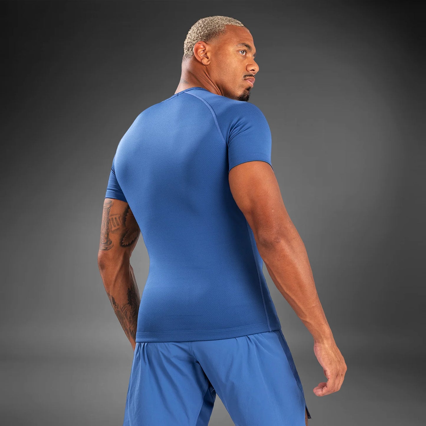 Venum Contender Herren Kurzarm Rashguard - Blau