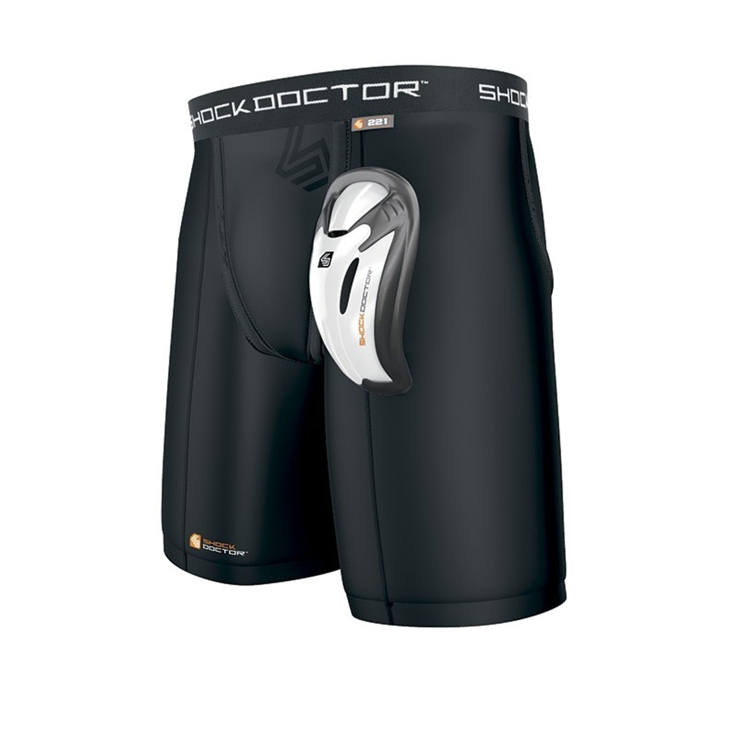 SHOCK DOCTOR KOMPRESSIONS-SHORT BIOFLEX CUP TIEFSCHUTZ