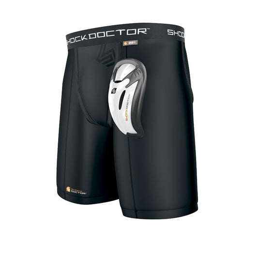 SHOCK DOCTOR KOMPRESSIONS-SHORT BIOFLEX CUP TIEFSCHUTZ