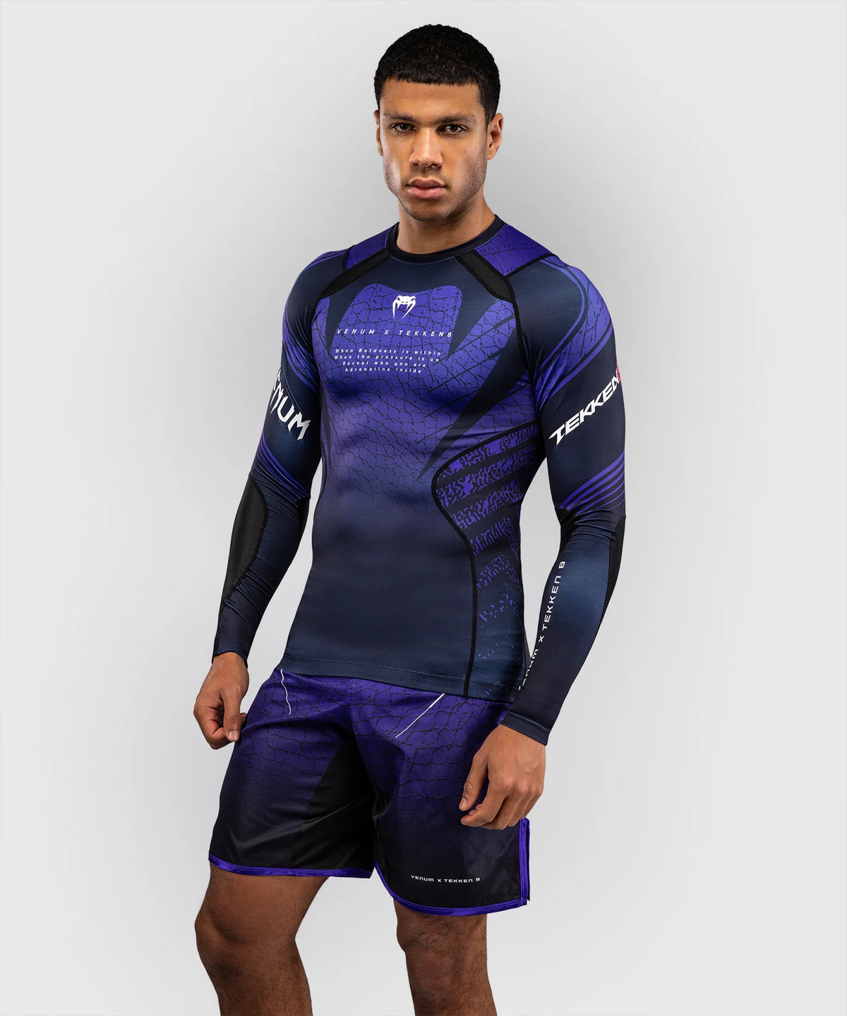 Venum x TEKKEN 8 Langarm Rashguard - Schwarz/Lila