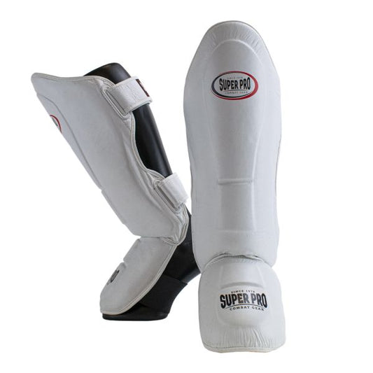 Super Pro Combat Gear Thai-pro Shin Guard white