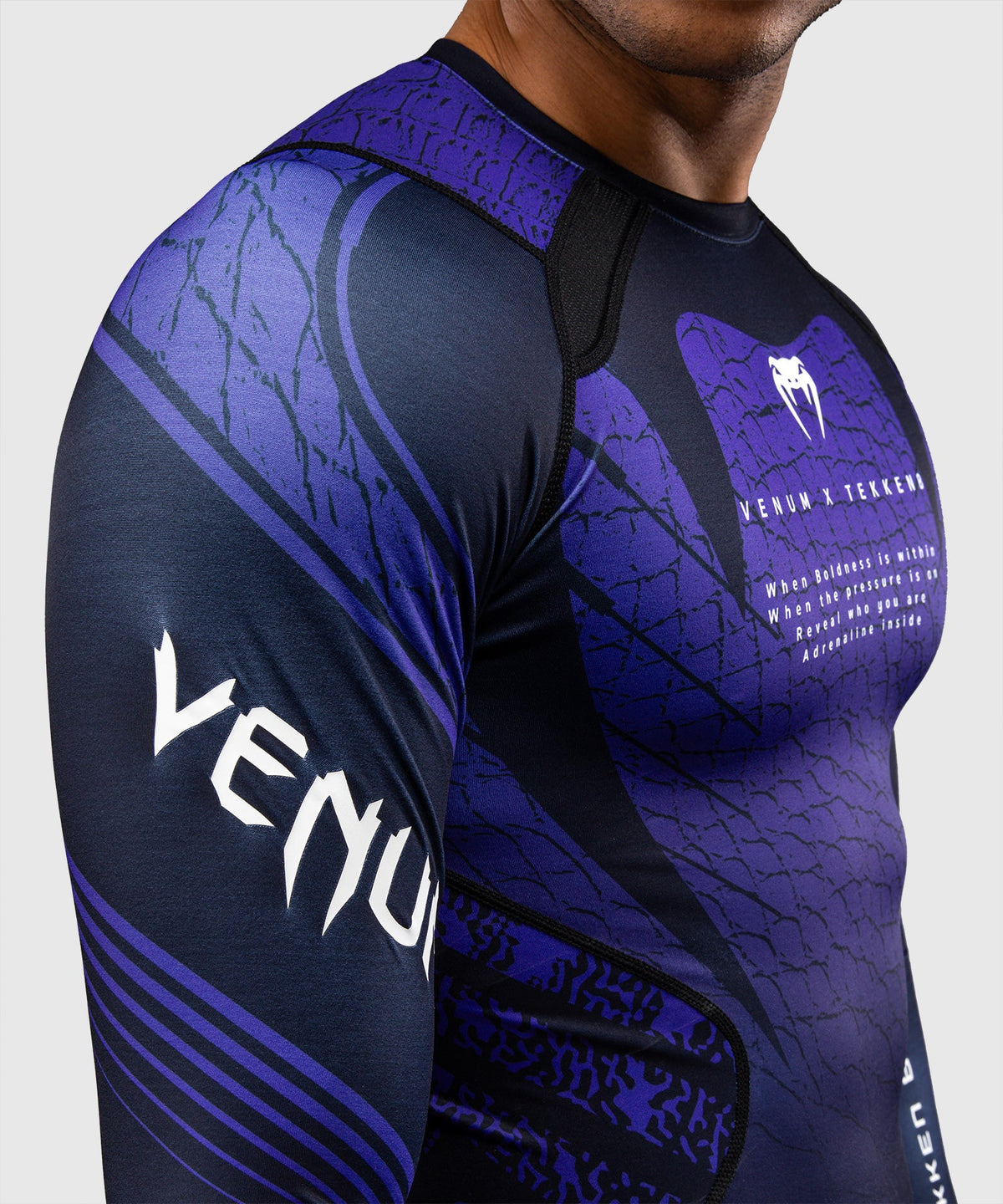 Venum x TEKKEN 8 Langarm Rashguard - Schwarz/Lila