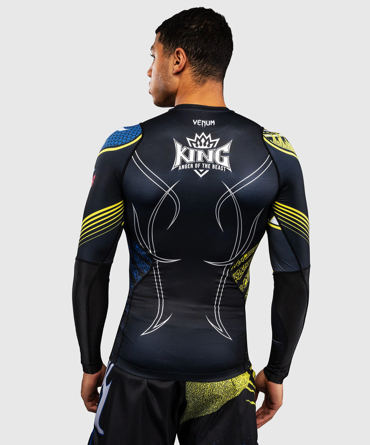 Venum x TEKKEN 8 Langarm Rashguard - King - Schwarz/Gelb