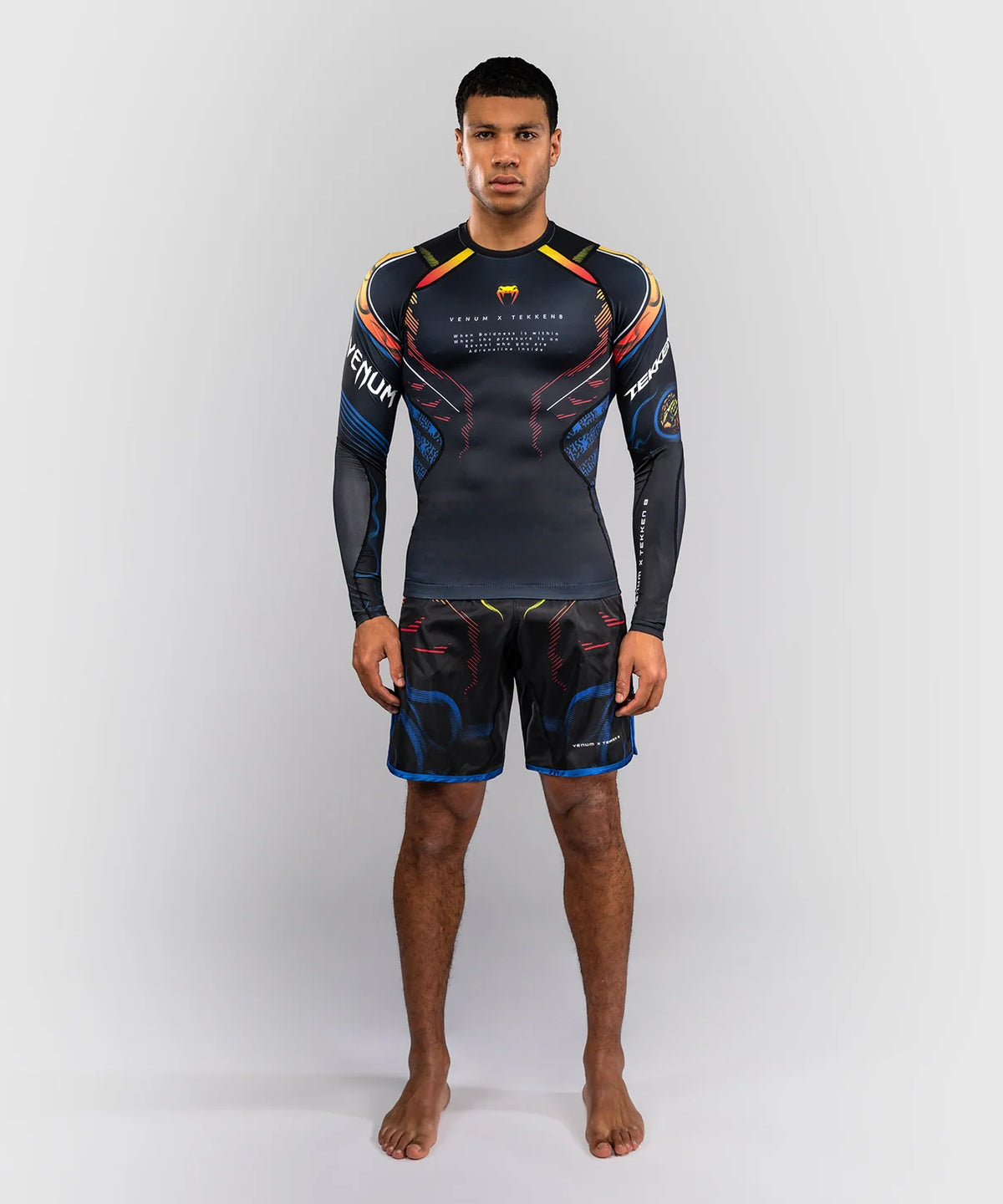 Venum x TEKKEN 8 Langarm Rashguard - Schwarz/Orange