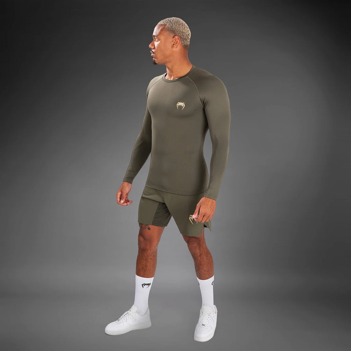 Venum Contender Herren Langärmeliger Rashguard - Khaki