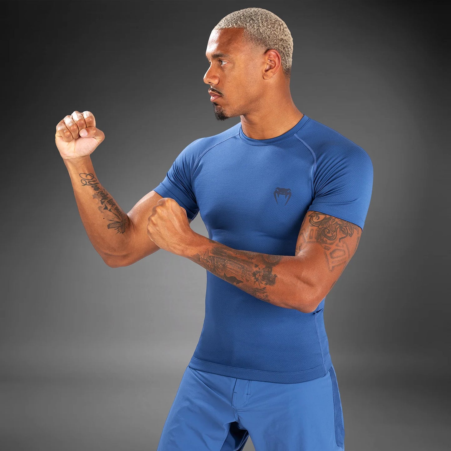 Venum Contender Herren Kurzarm Rashguard - Blau