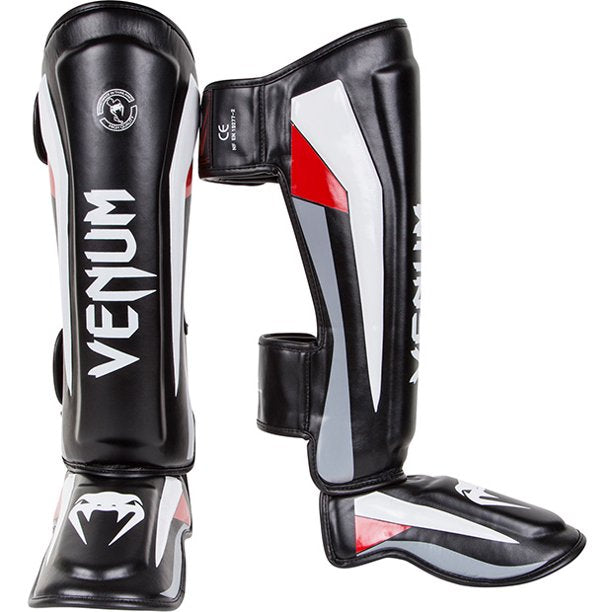 Venum Elite Standup Schienbeinschutz Schwarz/rRot/Grau