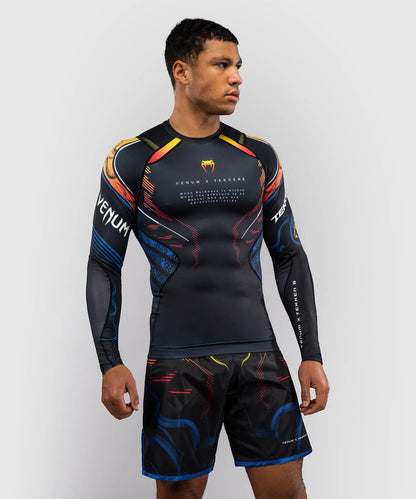 Venum x TEKKEN 8 Langarm Rashguard - Schwarz/Orange