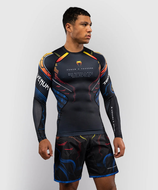 Venum x TEKKEN 8 Langarm Rashguard - Schwarz/Orange