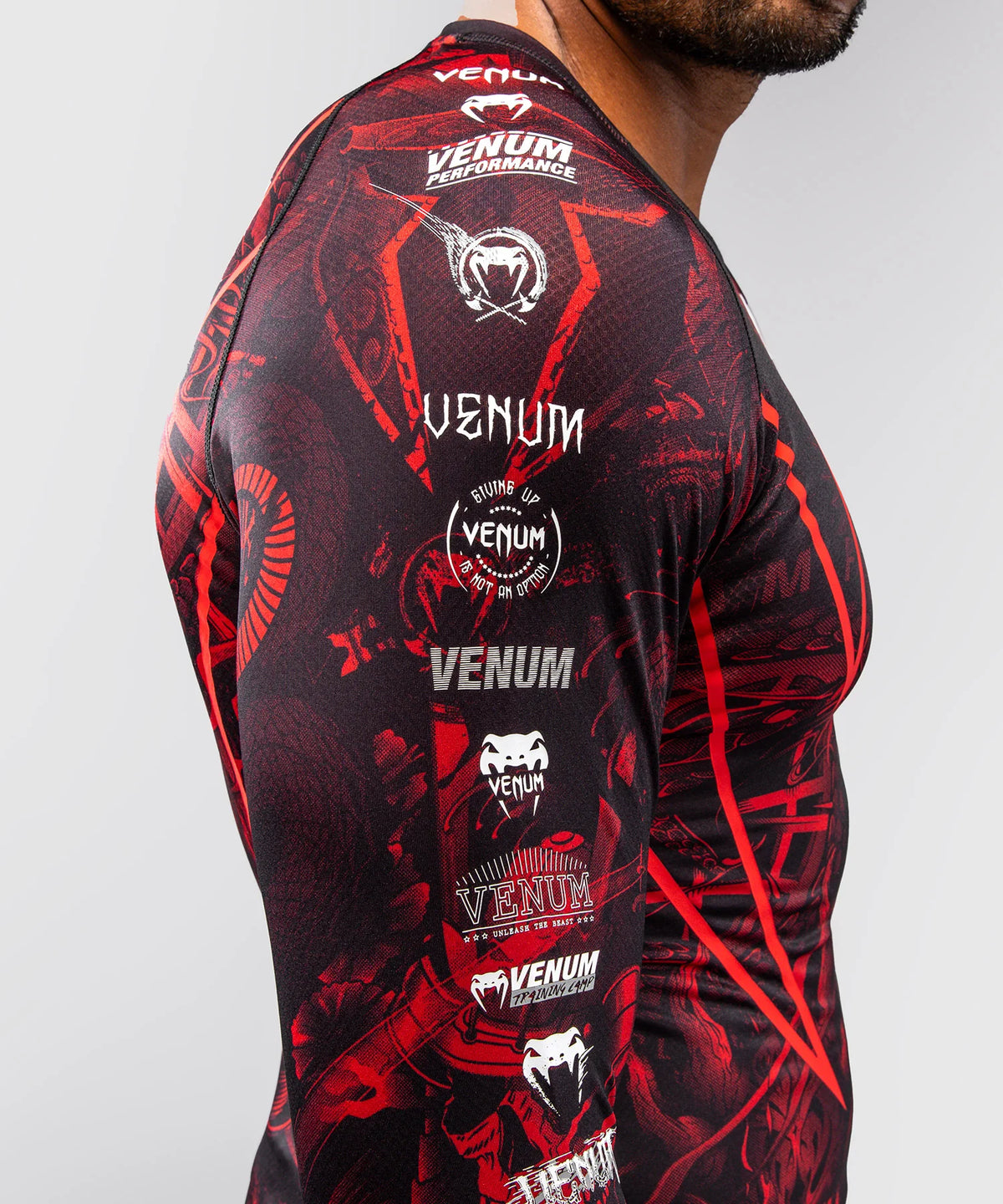 Venum 20th Anniversary Langarm Rashguard - Schwarz/Rot