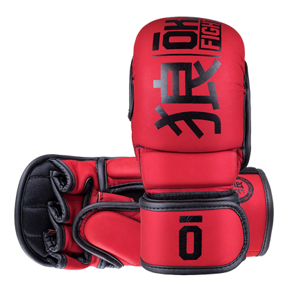 OKAMI FIGHTGEAR MMA Sparring Gloves V2 Red/Black