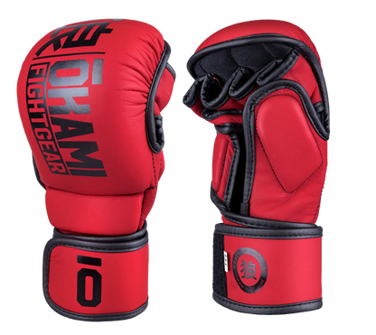 OKAMI FIGHTGEAR MMA Sparring Gloves V2 Red/Black