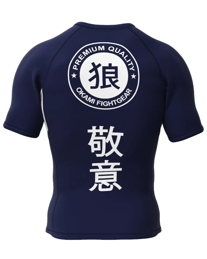 OKAMI Rashguard Short Sleeved Keii Navy