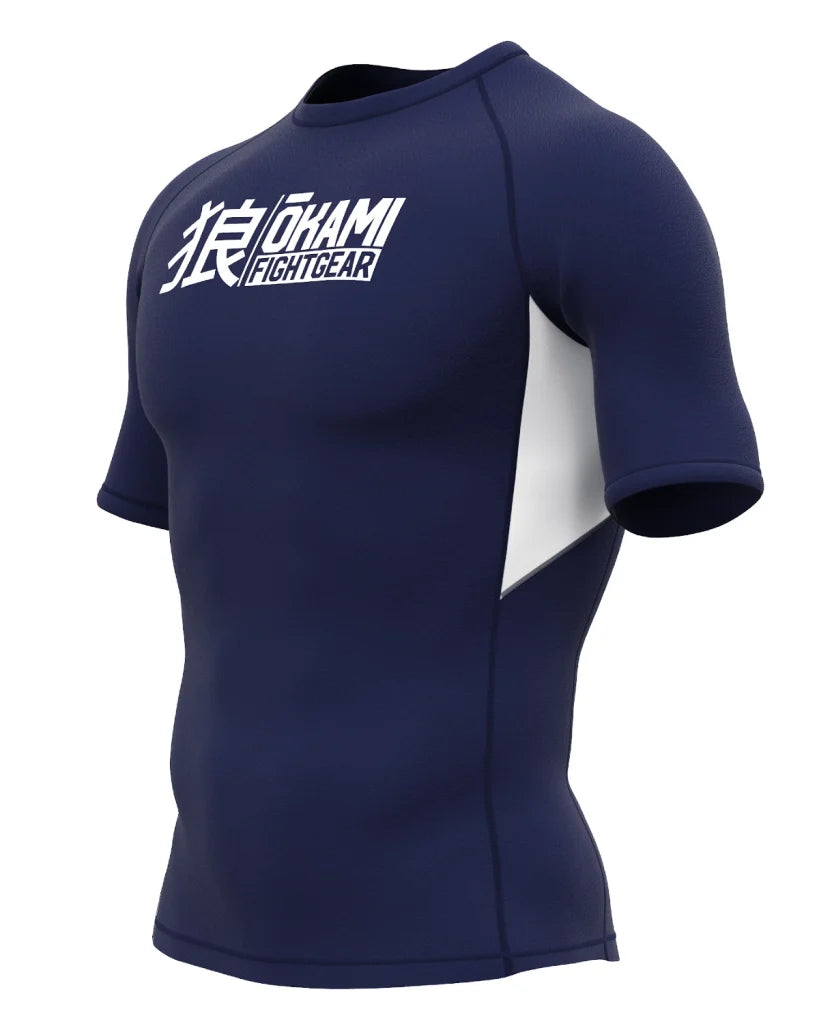 OKAMI Rashguard Short Sleeved Keii Navy