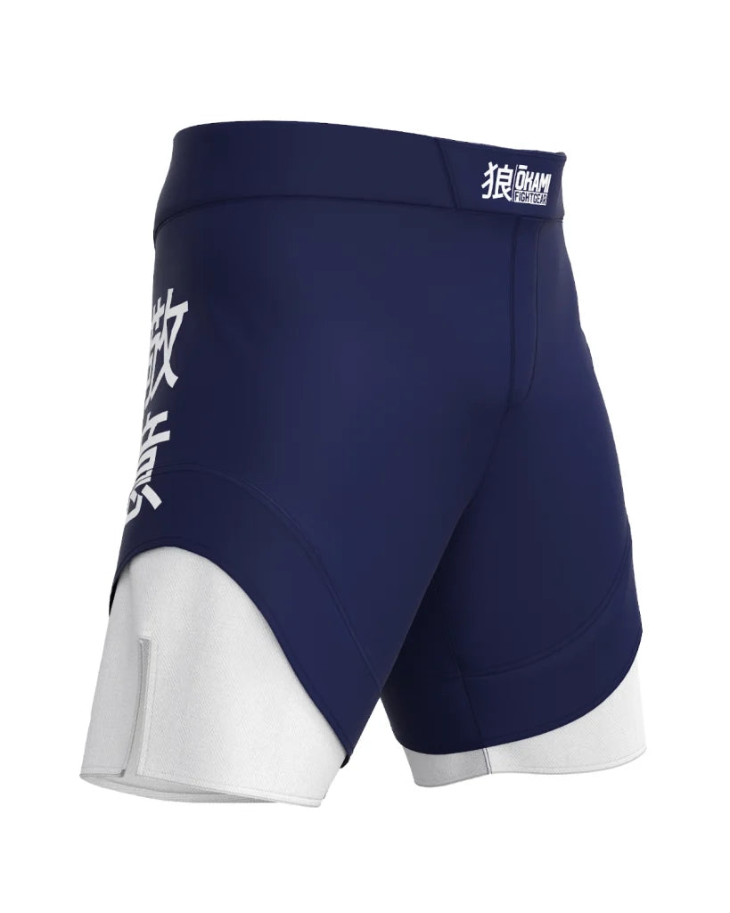 OKAMI Fight Shorts Keii Navy