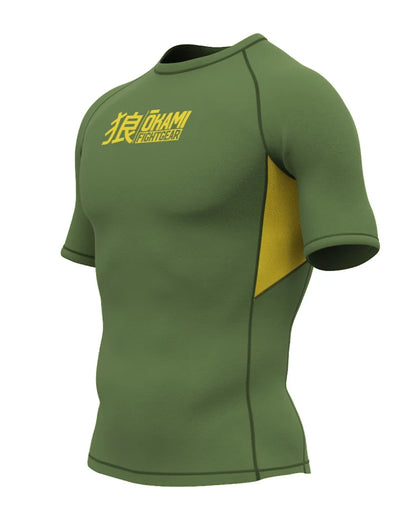 OKAMI Rashguard Short Sleeved Keii Khaki