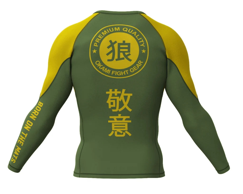OKAMI Rashguard Long Sleeved Keii Khaki