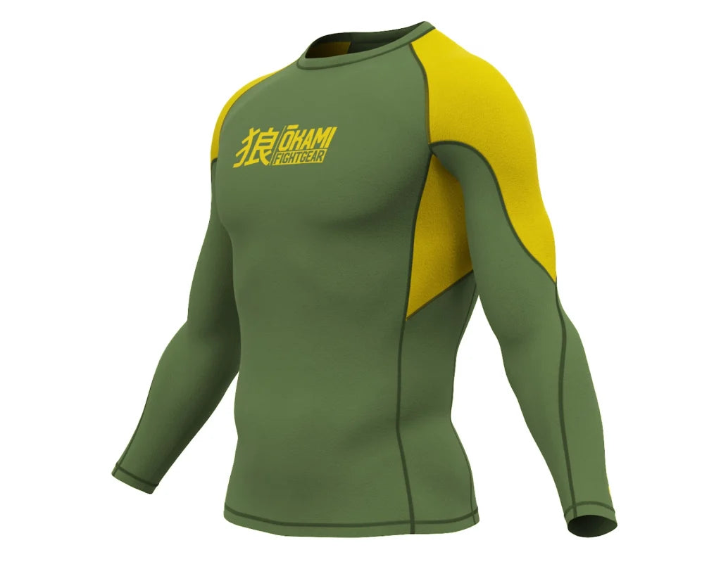 OKAMI Rashguard Long Sleeved Keii Khaki
