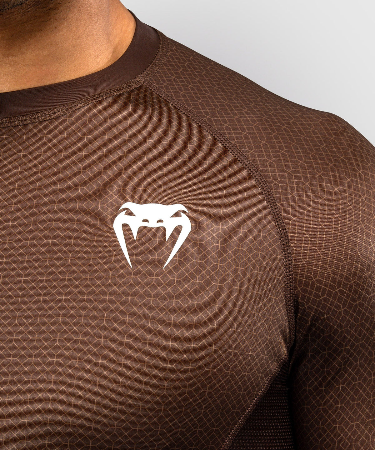 Venum x Roger Gracie Academy Kurzarm Rashguard - Dunkelbraun