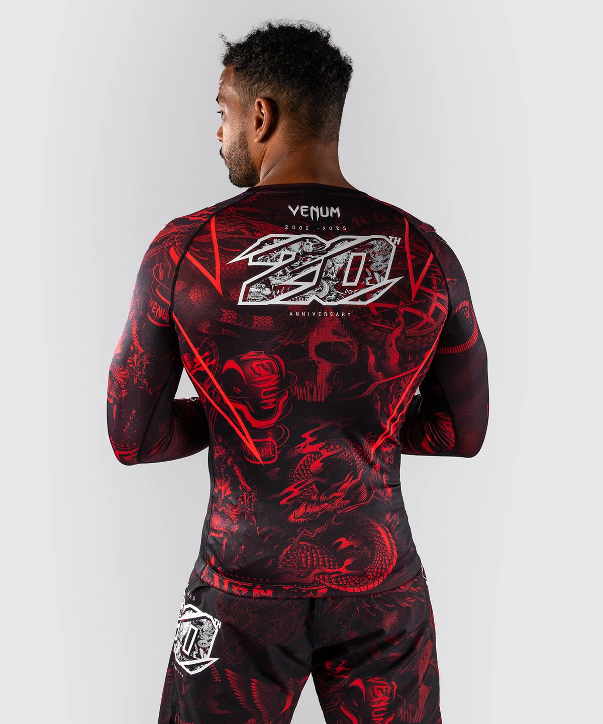 Venum 20th Anniversary Langarm Rashguard - Schwarz/Rot