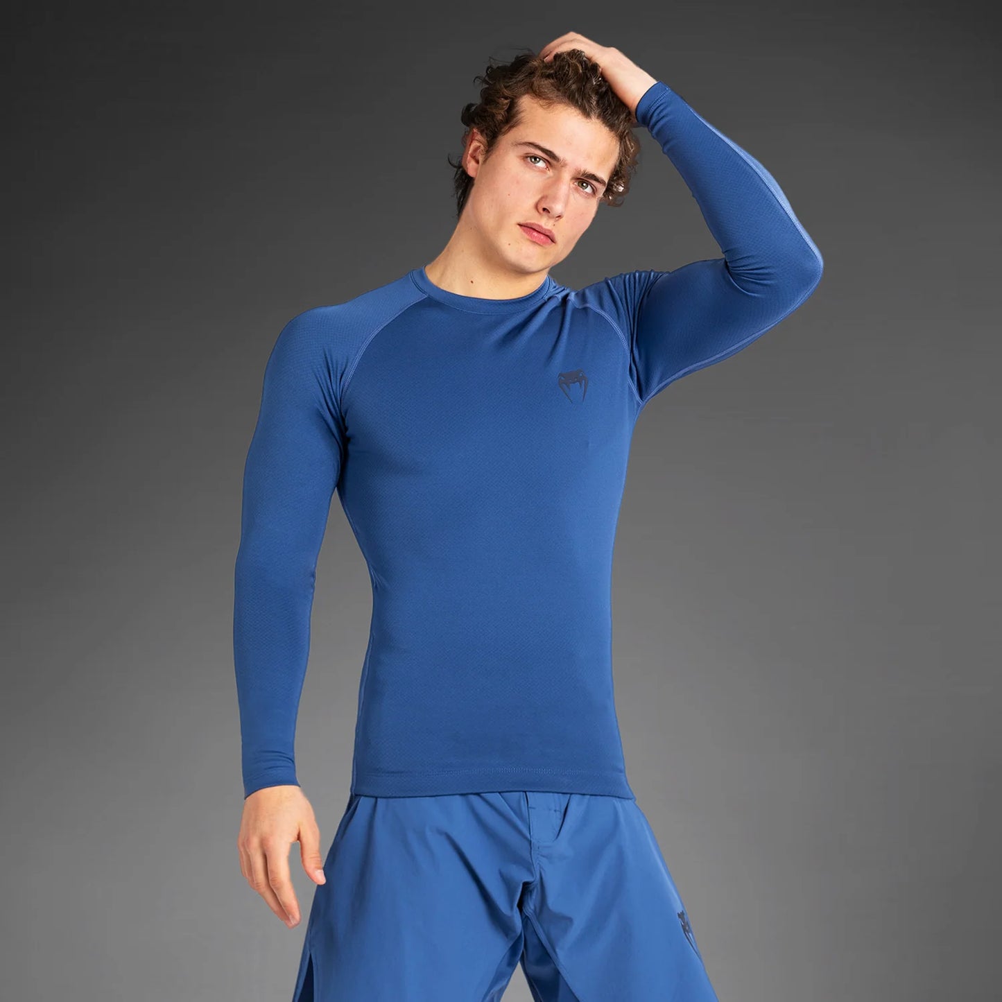 Venum Contender Herren Langärmeliger Rashguard - Blau