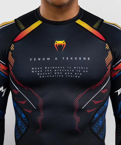 Venum x TEKKEN 8 Langarm Rashguard - Schwarz/Orange