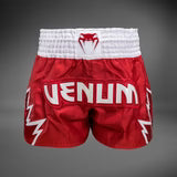 Venum Inferno Muay Thai shorts red white