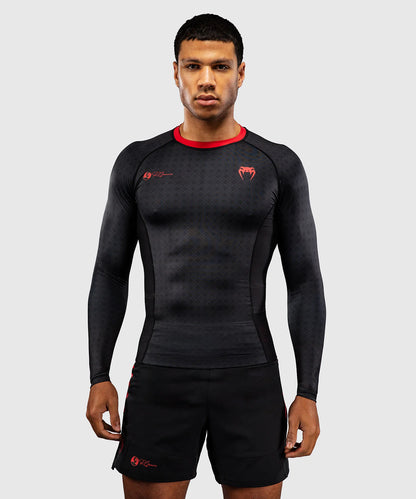 Venum x Roger Gracie Signature Langarm Rashguard - Schwarz/Rot