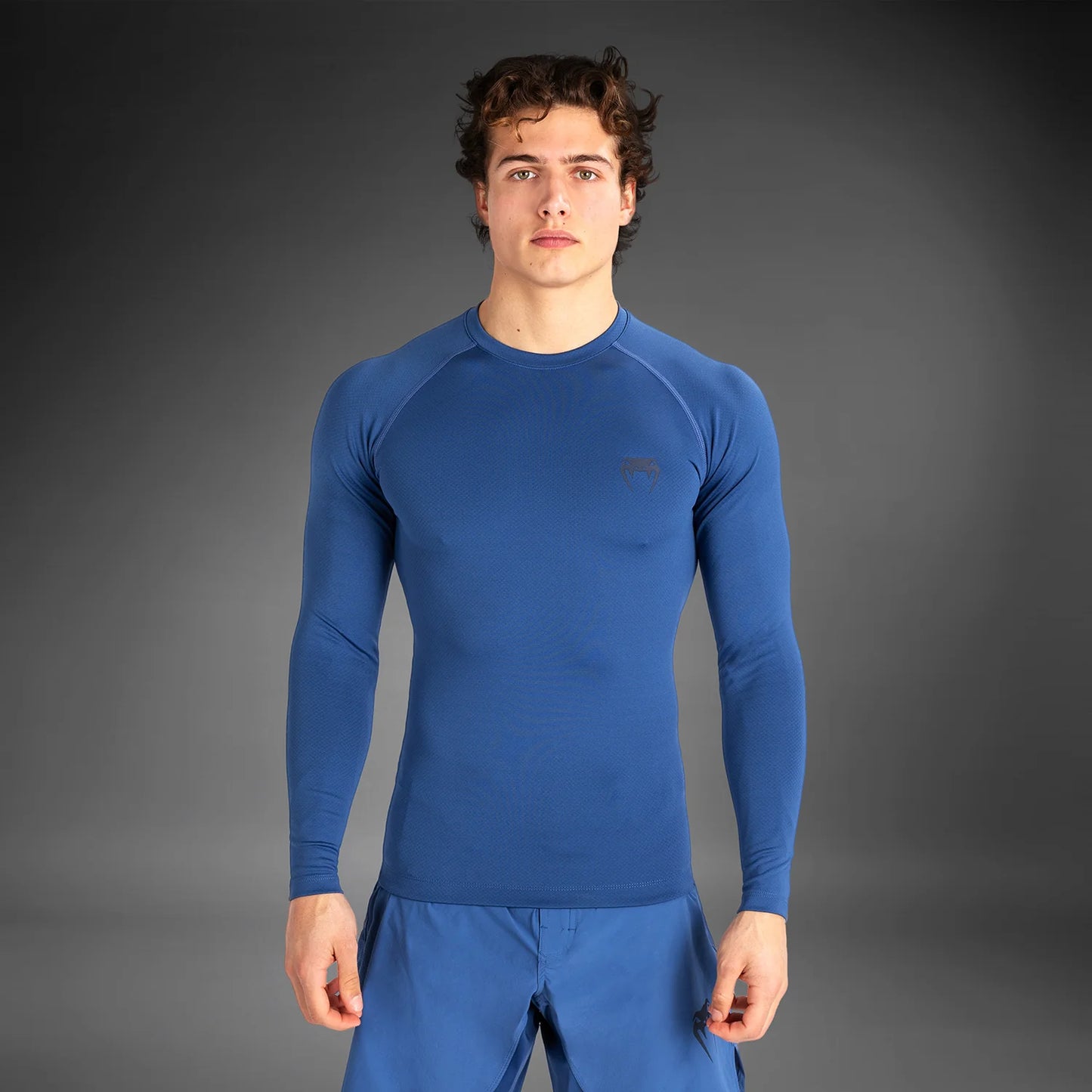 Venum Contender Herren Langärmeliger Rashguard - Blau