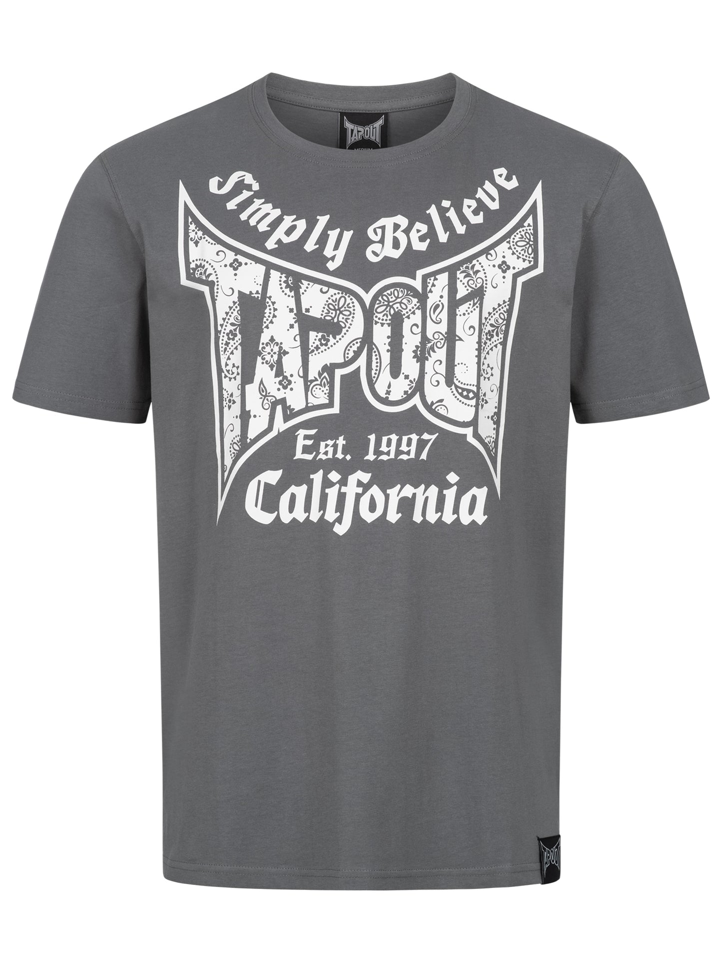 HAILY BE Tapout Herren T-shirt normale Passform Grey/White
