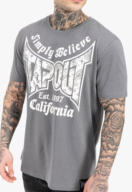 HAILY BE Tapout Herren T-shirt normale Passform Grey/White