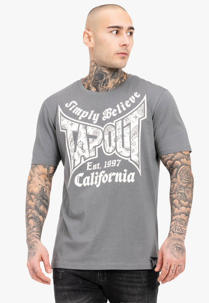 HAILY BE Tapout Herren T-shirt normale Passform Grey/White