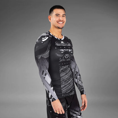 Venum Gorilla Jungle Dschungel Rashguard Langarm - Schwarz/Weiß