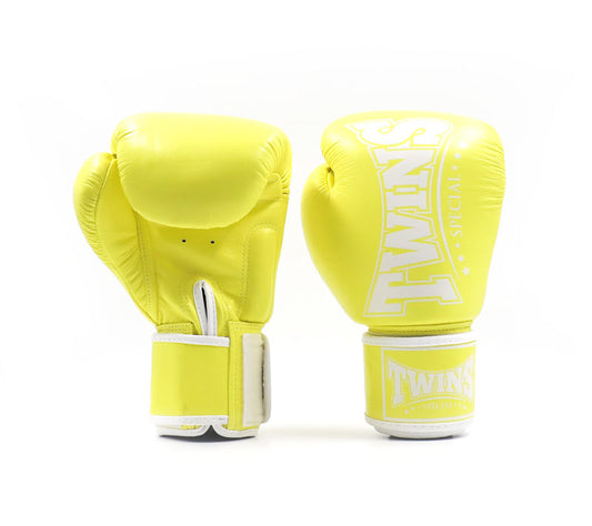 Twins Leder Boxhandschuhe BGVL 3 LEMON