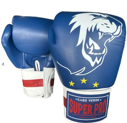 Super Pro Combat Gear (Kick-)Boxhandschuhe Nationen Cabo Verde blau - rot - weiß