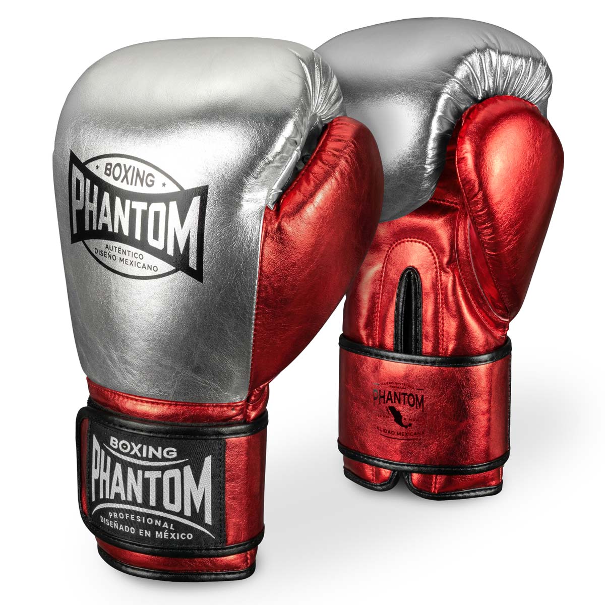 Boxhandschuhe MEXICO - Silber/Rot